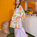 At The Market Collection Women Long Kurung Blouse Fleur Print - Umbi