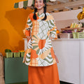 At The Market Collection Women Long Kurung Blouse Sunflower Print - Umbi