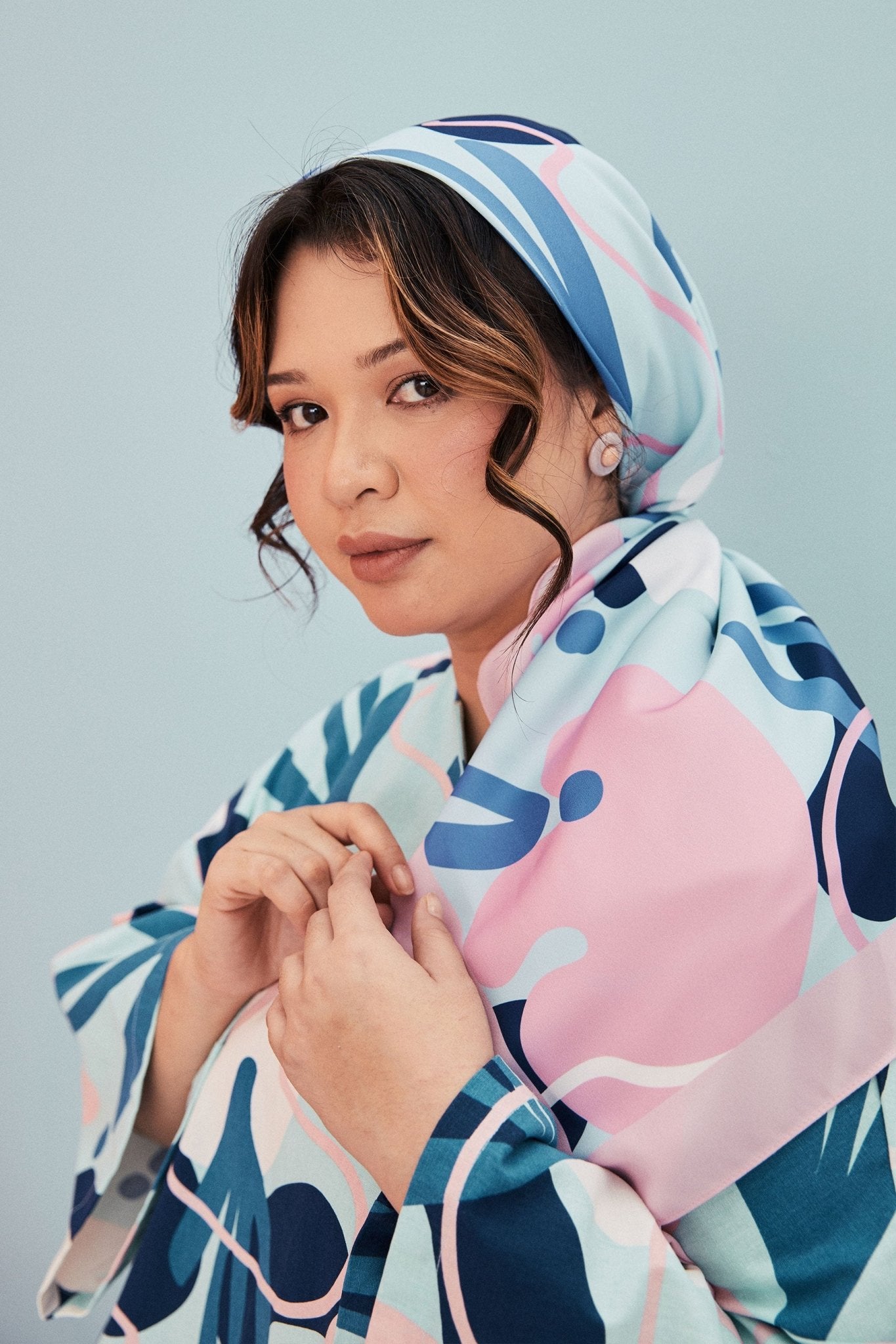 The Arte Square Scarf Monet Print - Umbi