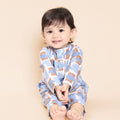 The Baby Jumpsuit Series Checked Blue Print - Umbi
