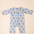 The Baby Jumpsuit Series Checked Blue Print - Umbi