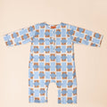 The Baby Jumpsuit Series Checked Blue Print - Umbi