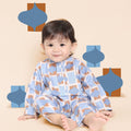 The Baby Jumpsuit Series Checked Blue Print - Umbi