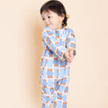 The Baby Jumpsuit Series Checked Blue Print - Umbi