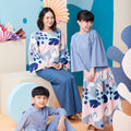 The Coral Baju Melayu Top Pigeon Blue - Umbi