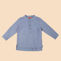 The Coral Baju Melayu Top Pigeon Blue - Umbi