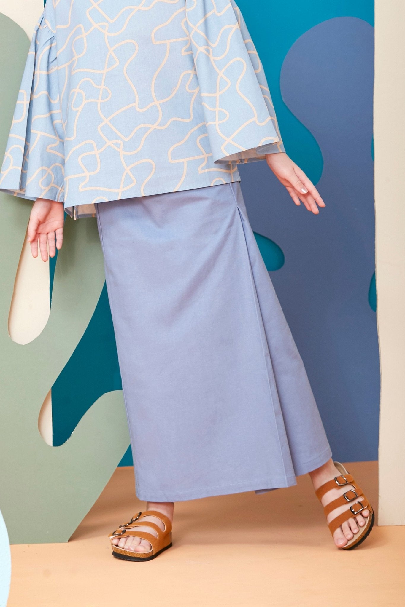 The Coral Classic Skirt Pigeon Blue - Umbi