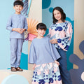 The Coral Flare Blouse Pigeon Blue - Umbi