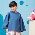 The Coral Flare Blouse Steel Blue - Umbi