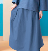 The Coral Teacup Skirt Steel Blue - Umbi