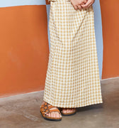 The Meriah Women Classic Skirt Checked Yellow - Umbi