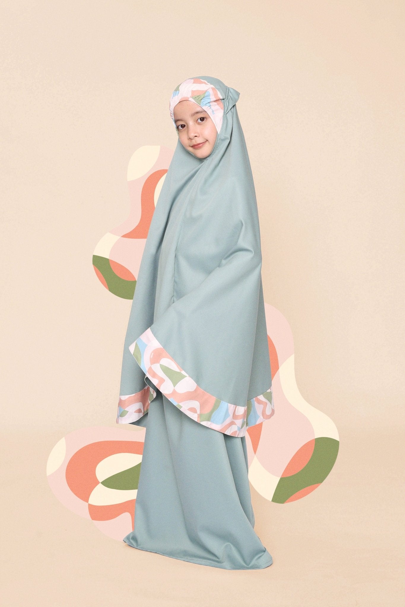 The Soleha Telekung Aurora Print - Umbi