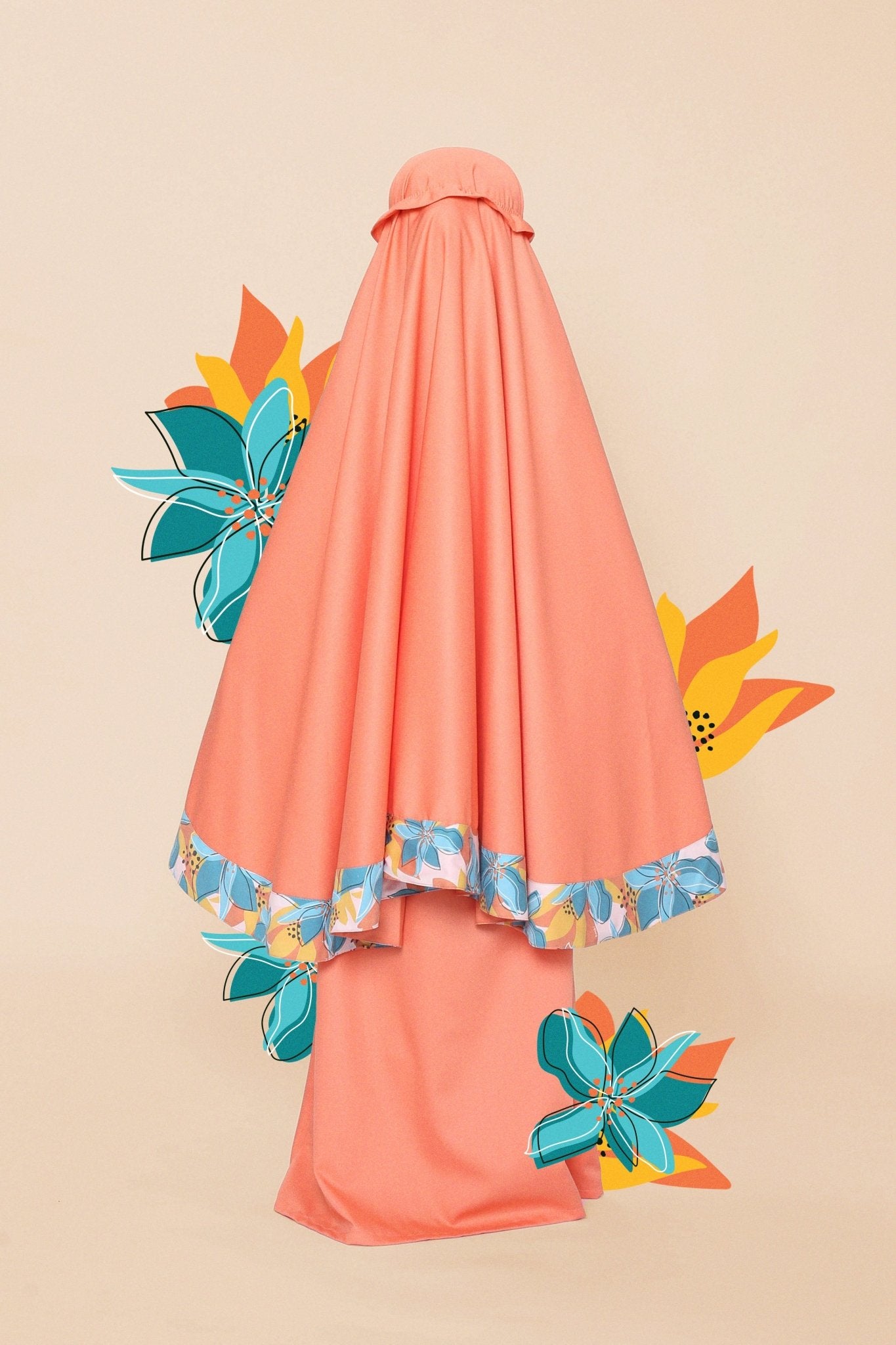 The Soleha Telekung Lily Print - Umbi